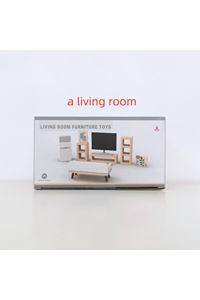 choice2 a living room Nordic style villa, dollhouse, children's play, mini si...