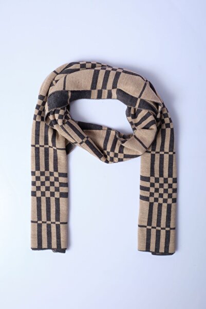 Sebir Moda Πλεκτό καρό πλεκτό κασκόλ