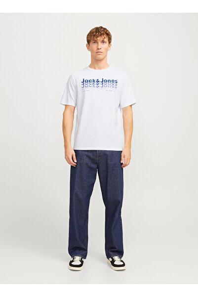Jack & Jones Bisiklet Yaka Beyaz Erkek T-Shirt 12269335_JJTEX TEE SS CREW NECK