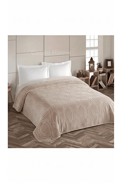 Taç Kristal Tek Kişilik Kalın Kabartma Emboss Battaniye