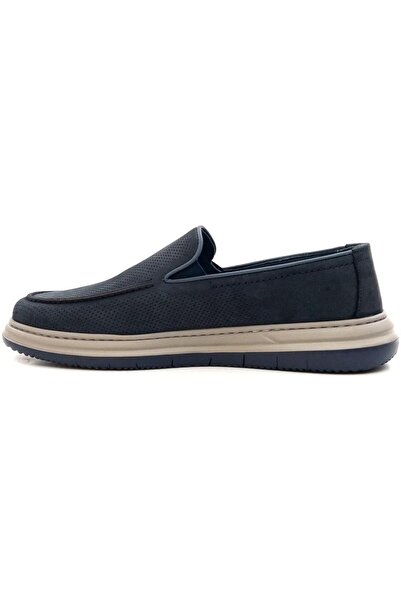 Greyder 64696 Lacivert Nubuk Hakiki Deri Erkek Comfort Ayakkabı