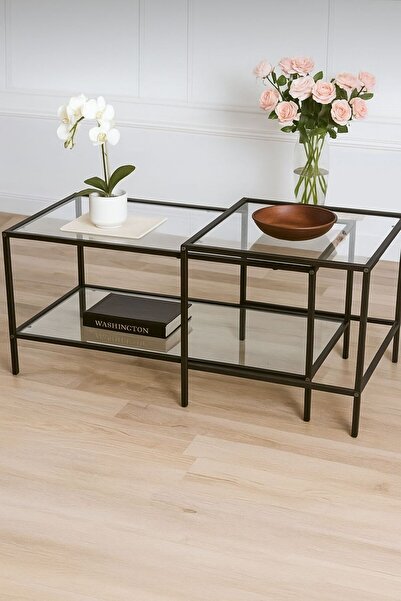 Dekoport Perla Orta Sehpa - Şeffaf Cam