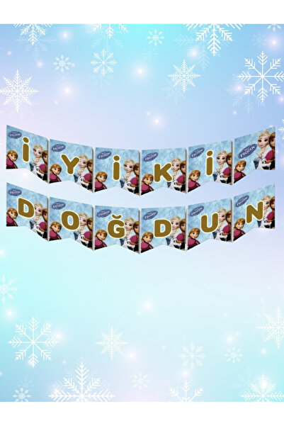 Umamiçe Frozen Elsa Happy Birthday Banner