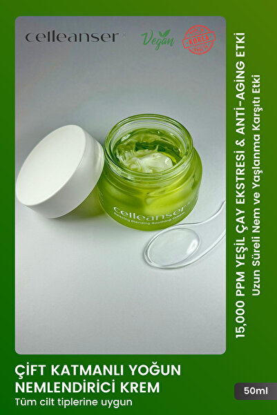 celleanser Çift Katmanlı Yatıştırıcı Etki Sağlayan Yaşlanma Karşıtı, Nemlendi...