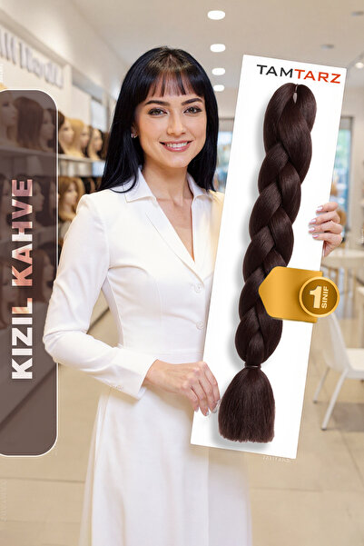 TAM TARZ Afrika Örgüsü Rasta Ve Box Braid için Fiber Sentetik Saç (Renk Kodu ...