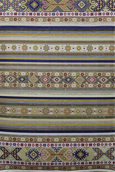 Al Kaffary Carpet سجادة بشاير، سجادة تقليدية من التراث السعودي، بنقشة مخططة، مثالية لجميع المساحات، متعددة الألوان