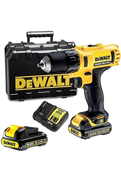 Dewalt مثقاب مطرقة صغير الحجم 12 فولت 10 مم مع بطارية إضافية، أصفر/أسود، DCD7...
