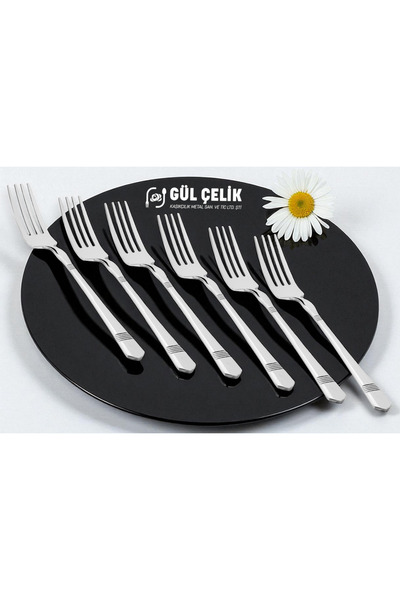 KAVEH 12-Piece Dessert Fork Alvina Model 304 Quality 18/10 Stainless Steel