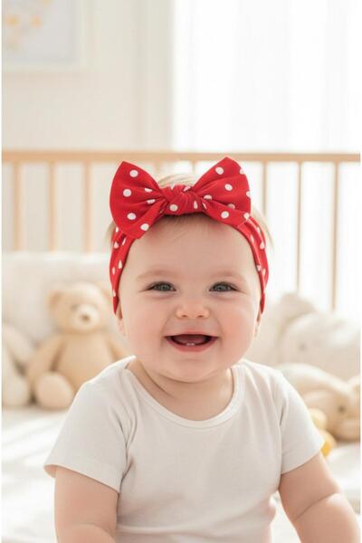 Babygiz Baby Girl Children's Bow-Tie Hairband, 100% Cotton Combed Cotton, Non-Slip, Ultra Flexible Soft Headband