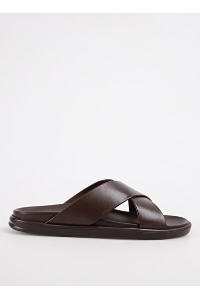 Fabrika Kahve Erkek Terlik REBEL