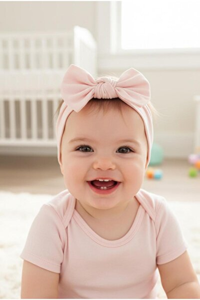 Babygiz Κοριτσάκι Παιδικό φιόγκο με κορδόνι που δένει, 100% βαμβακερό χτενισμένο βαμβάκι, αντιολισθητικό, εξαιρετικά εύκαμπτο μαλακό κεφαλόδεσμο