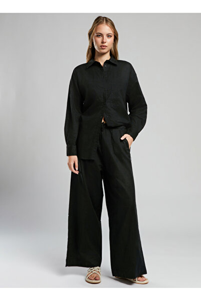 Lee Cooper Black Women's Standard Waist Straight Pants 252 Lcf 221003 Paige Black