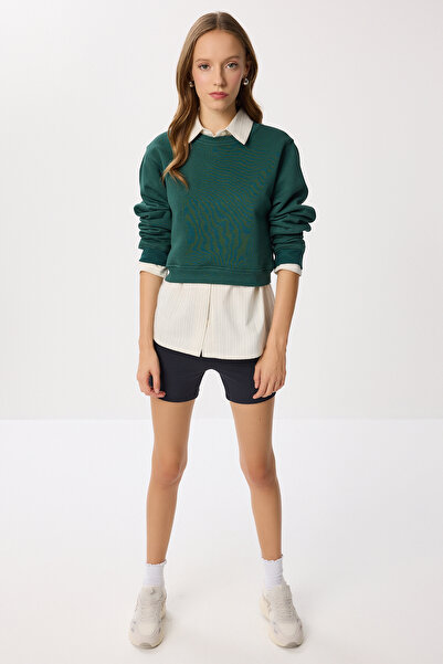 Lovelyİstanbul Hanorac crop verde smarald - Raster, Lub0043