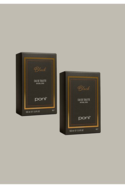Poni Black 85ml Edt Erkek Parfümü X 2 Adet