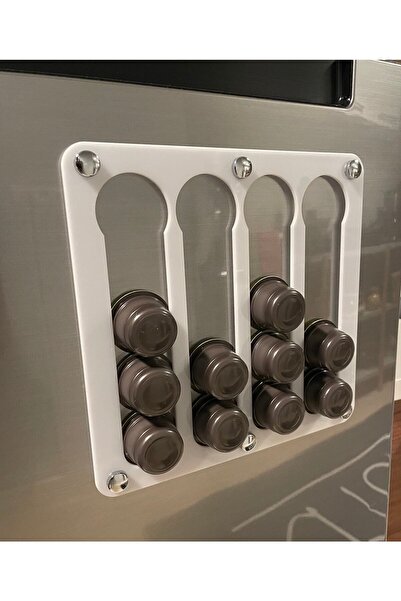 TREND White Tchibo Compatible Coffee Stand - 16 Capsule Capacity (WITH MAGNET)