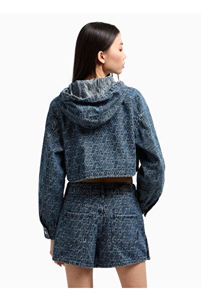 Armani Exchange % 100 Pamuk Regular Fit Tamamı Jakarlı Etek Short SHORT XW000555 AF12844 FB055