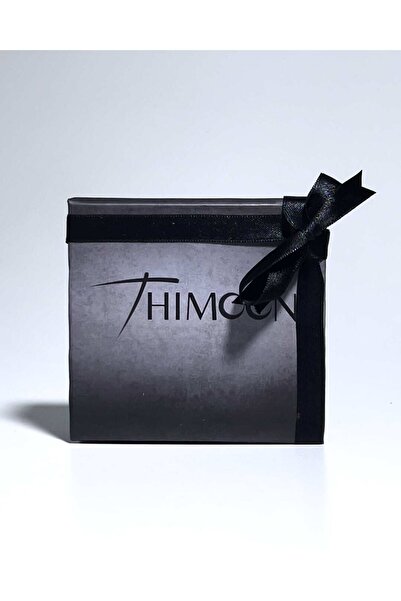 THIMOON Men's Black Zircon Stone Steel Bar Necklace