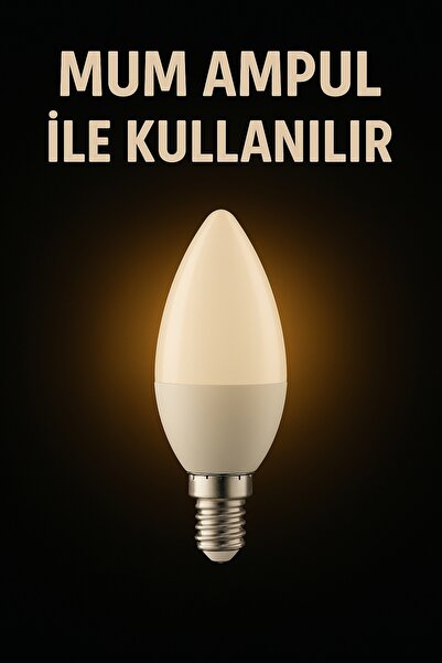 Bozyaka Aydınlatma Esila Dekoratif Şapkalı Duvar Aplik Eskitme (İPLİ ANAHTARLI) Modern Iç Mekan
