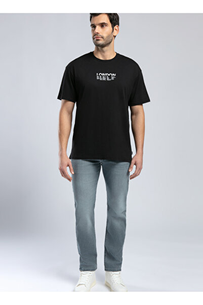 Lee Cooper Ανδρικό μπλουζάκι με στρογγυλή λαιμόκοψη μαύρο 252 LCM 242025 ROLA...