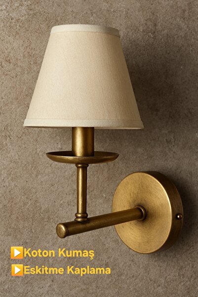 Bozyaka Aydınlatma Esila Dekoratif Şapkalı Eskitme Kaplama Duvar Aplik (Şapka tercihinizi bildiriniz!!!)