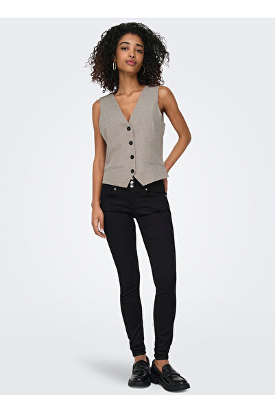 ONLY Kahve Kadın Yelek ONLLINDA S/L MEL FIT WAISTCOAT TLR