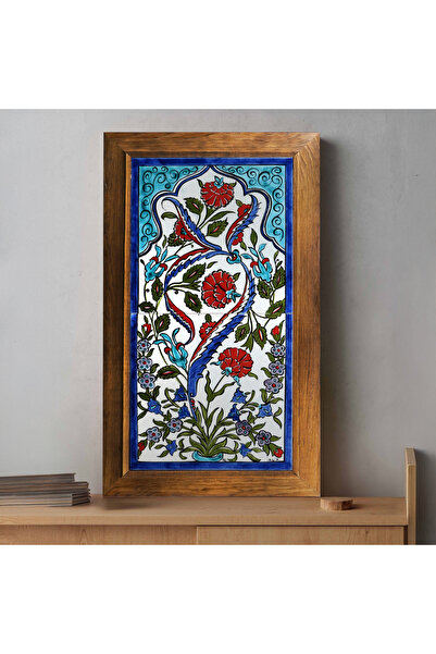 CFTC Tile & Ceramic El Yapımı İznik Çini Pano – Lale ve Karanfil Deseni