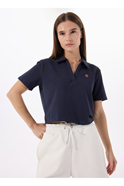 Jeep Lacivert Kadın Polo Yaka Relaxed Polo T-Shirt J5SL-TST7044