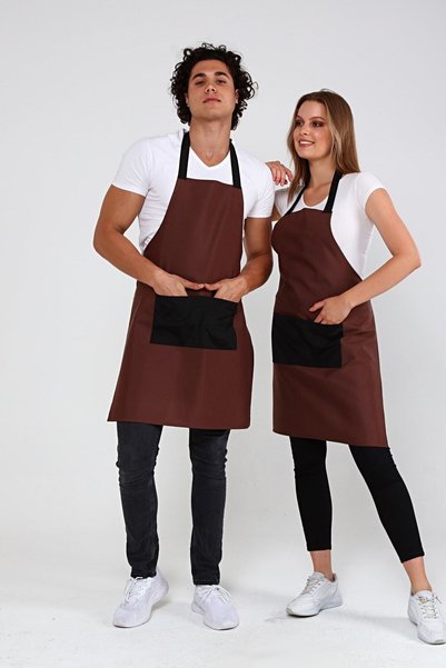 Monki Haus Cafe, Barista, Hairdresser, Bartender, Florist, Kitchen Aprons, Stain Resistant, Brown/black Color