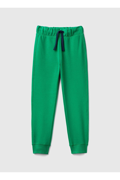 Benetton Lastikli Paça Yeşil Erkek Çocuk Eşofman Altı 3J68CF058