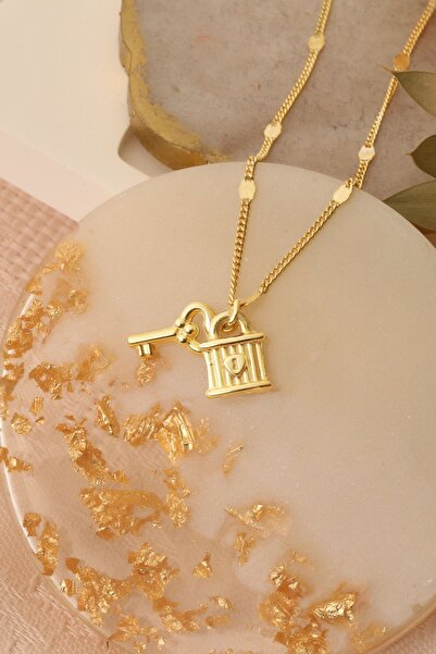 Nox Jewelry 925 Ayar Gümüş Anahtarlı Kilit Kolye - CN00138