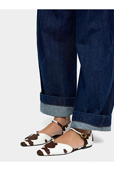 PARFOIS Kürk Detaylı %100 Deri Babet