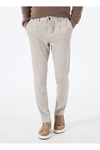 ALTINYILDIZ CLASSICS Altınyıldız Classics Bağlamalı Bel Normal Paça Slim Fit Bej Erkek Pantolon ACE001252273_BEJ