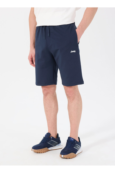 Jeep Lacivert Erkek Basic Düz Sweat Şort J5SM-SHT7252