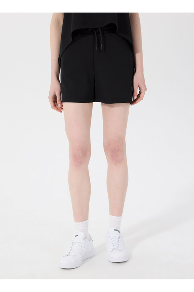 Discovery Expedition D5SL-SHT3575 Siyah Lastikli Bel Relaxed Düz Kadın Şort