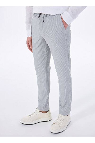 People By Fabrika Normal Bel Normal Paça Gri Erkek Chino Pantolon PBF5SM-PNT 5019