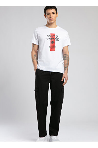 Lee Cooper Round Neck White Men's T-Shirt 252 Lcm 242035 Ric White