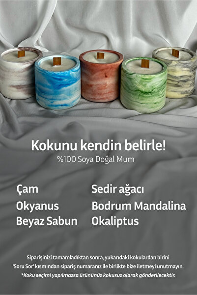 Misu design Kişiselleştirilebilir %100 Doğal Soya Wax Mum kokulu– 120 ml, El Yapımı, Kalıcı Kokulu ve cilalı