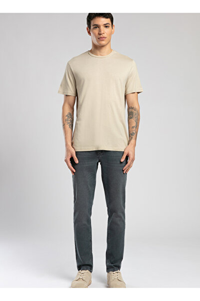 Lee Cooper Ανδρικό μπλουζάκι με στρογγυλή λαιμόκοψη μπεζ 252 LCM 242005 GAEL BEIGE