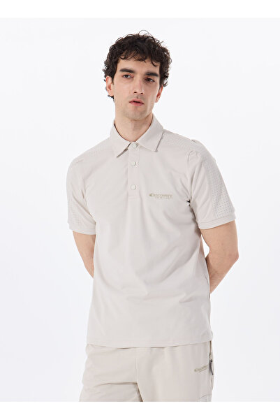 Discovery Expedition D5SM-TST3713 Taş Relaxed Düz Erkek Polo T-Shirt