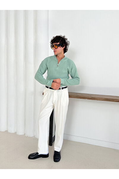 OTAKU Πλεκτό πουλόβερ Unisex με μισό φερμουάρ