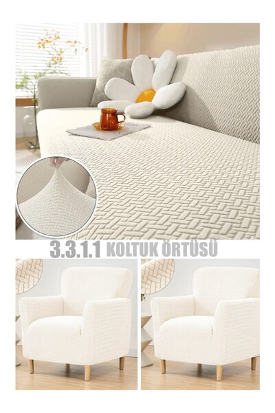 Bright Home 3.3.1.1 Husă pentru scaun Husă pentru scaun Set de huse pentru canapea din material textil de casă