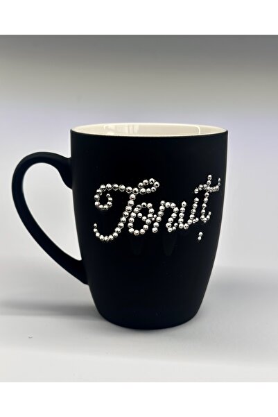OEM Personalized black mug with stones