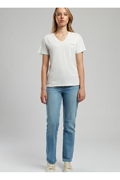 Lee Cooper ارتفاع الخصر مستقيم الساق مستقيم المرأة الدينيم بنطلون 252 LCF 121...