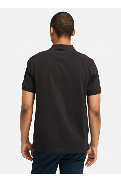 Timberland MILLERS RIVER Pique Short Sleeve Po Siyah Regular Fit Nakışlı Erkek Polo T-Shirt