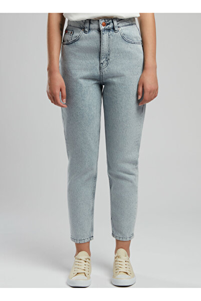 Lee Cooper Ψηλόμεσο στενό παντελόνι Mom Fit Γυναικείο τζιν παντελόνι 252 LCF 121017 MARLYN BOLEYN BLUE