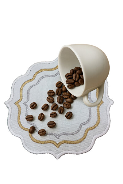 ZeynoÇeyiz (6 Pieces) Linen Cocktail Napkin Coffee Side Serving Holder