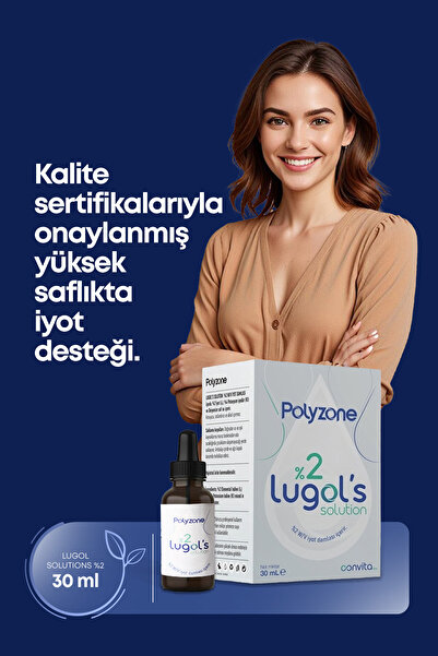 Polyzone Lugol İyot Solüsyon %2 30 Ml- Kafes; Damla-iyot desteği