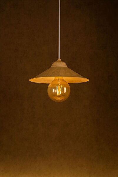 VENON Hüma Tekli Krem Sarı Patine Avize Sarkıt Metal Avize Plastik Olanlarla ...