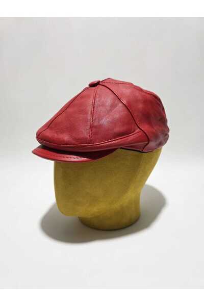 shop Genuine Leather Patchwork Cap Hat