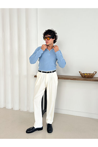 YONEZ MODA Модел Солун Трикотажен пуловер с половин цип